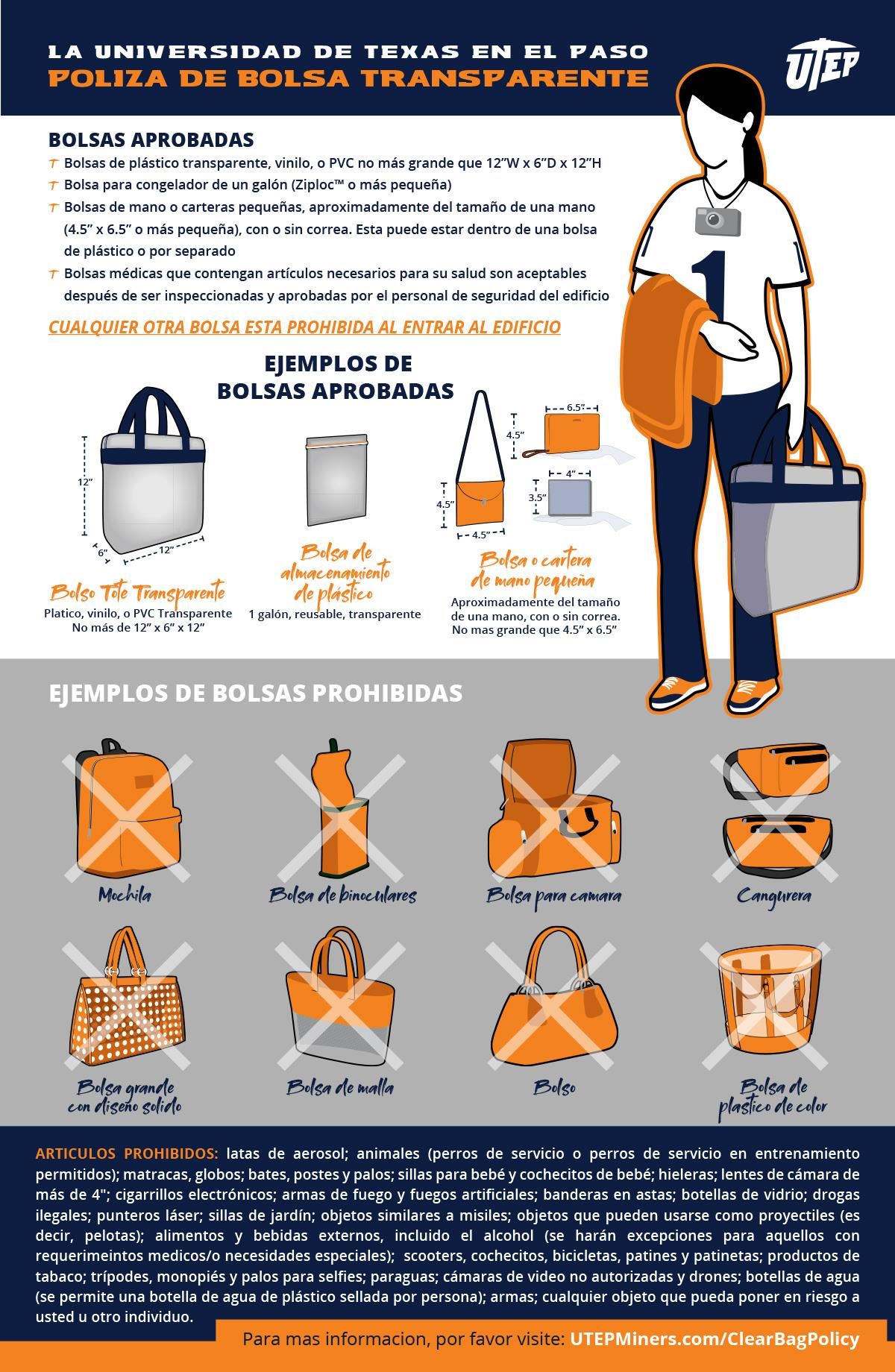 UTEP Clear bag policy - esp