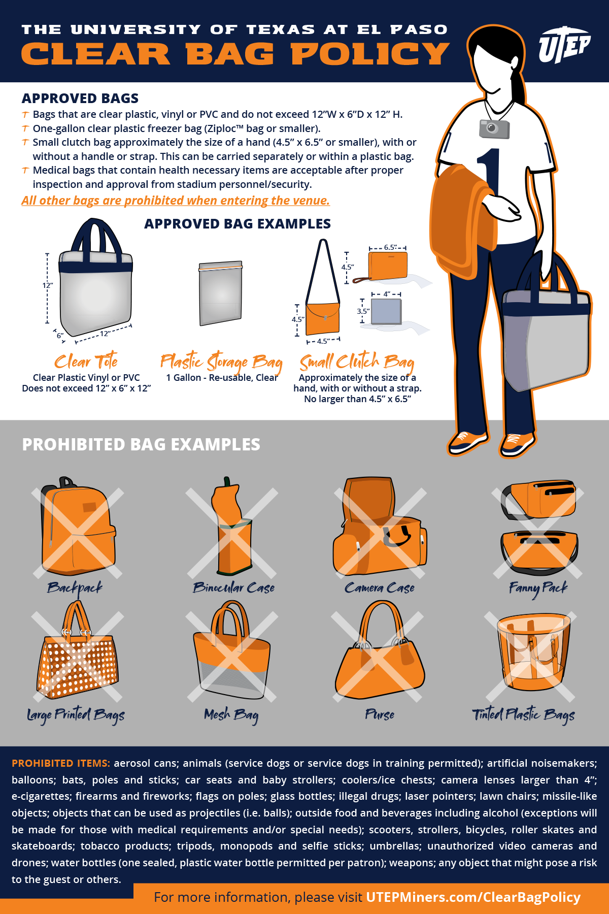 UTEP clear bag policy