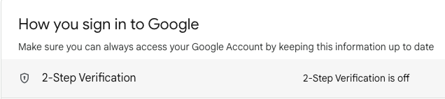 How you sign in